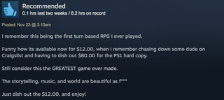 Illustration for article titled Final Fantasy VII, As Told By Steam Reviews